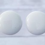 Vintage Screw On Earrings Just Under 1" Retro Off White Photo 0