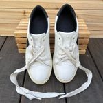 Kate Spade White/Black Fez Optic White New York Sneakers Leather Low Top Shoes Photo 2