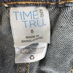 Time and Tru jeans women's 8 paperbag wide leg crop belted blue dark wash NEW Photo 4