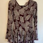 Urban Outfitters Ecote burgundy paisley print mini dress size 0 Photo 0