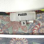 Fuzzi Shirt Womens Small Multi Color Bright Loud Kaleidoscope Print Long Sleeves Yellow Photo 4