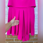 LBV Crepe Pleated Day Dress in fuschia size 6 Pink Photo 5