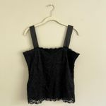 Coldwater Creek BLACK  LACE‎ OVERLAY SQUARE NECKLINE TANK TOP Photo 2