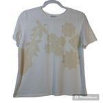 ZARA WHITE LACE APPLIQUE TEE SHORT SLEEVE SIZE SMALL Photo 0