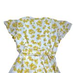 Harper Heritage White & Yellow Floral Wrap Mini Dress US S Photo 6