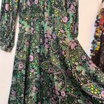 Handmade VINTAGE PARISIAN DRESS SZ SMALL FLORAL PATTERN W OLD CARS POLYESTER Photo 7