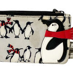 Vera Bradley  Novelty Zip ID Case Lanyard in Playful Penguins Gray Pattern Photo 0