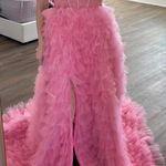 pink ruffle prom dress Size 4 Photo 1