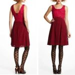 Moulinette Soeurs Anthropologie Carmindy Dress Pink Burgundy Lace Photo 1