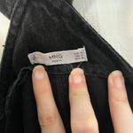 Mango MNG Pinafore Denim Overall Tie Shoulder Mini Dress Photo 2