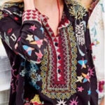 Johnny Was  BIYA MISHTI Folk Embroidered Black Tunic Photo 0
