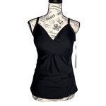 Calvin Klein LARGE Black Tankini Twist Front 4-Way Stretch 50+ SPF Swim Suit Photo 1