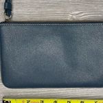 Coach  clutch wallet purse with strap credit card bag blue wristlet Photo 3
