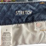 American Eagle  Raw Hem Floral Embroidered Stretch Denim Shorts   Size 2 Photo 4