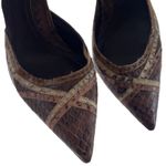 Vintage Via Spiga Snake Skin Leather Brown Multicolor Women’s Sz 8 Italy RARE Photo 3