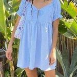 Lisa Says Gah  Lily Mini Dress in Carolina Blue Gingham Photo 0