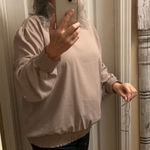Oversized Tan Scrunched Bottom and Sleeves dressy top Size undefined Photo 0
