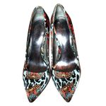 Carlos Santana Women’s Blue Leopard Paisley Posy Stiletto Heels Size 7.5 Photo 1