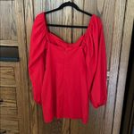 Princess Polly Lillie mini dress bubble sleeve red festive holiday women’s 4 Photo 6