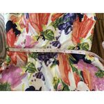 J Crew Strapless 100% Silk Mini Dress Size 0 Cream Watercolor Lined Pockets EUC Photo 12