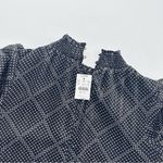 J.Crew Factory Ruffle Tiered Mini Dress Black Light Khaki Photo 8