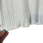 Sanctuary  White Ribbed Textured Boat Neck Cotton Short Sleeve Shirt Women Sz M Photo 4