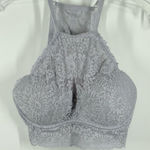 Pink Victoria’s Secret halter style lace padded bralette size medium Blue Photo 0