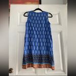 Tank Top Floral High Neck Closure Size Xs Petite Blue White Paisley loft Photo 3