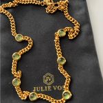 NWOT Julie Vos Gold Necklace with Green Gemstones Photo 2