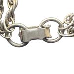 Antique/Vintage Art Deco Flapper Crystal Drop Necklace Long Layered Chain Silver Photo 8