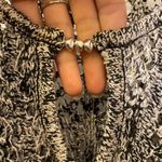 St. John SPORT Keyhole Front 3/4 Sleeve Open Knit Sweater Gray Sz Medium Photo 3