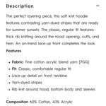 Roxy White Rainbow Hoodie Stripes Medium Hooded Sweatshirt Pullover Athleisure Photo 9