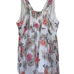 Torrid Ivory Floral Print Chiffon Skater Tank Dress Plus Size 6X Feminine Flirty Photo 1