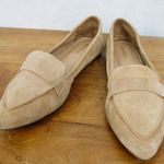 EXPRESS Tan Suede Pointed Toe Flats Size 9 Photo 0
