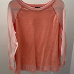 Eddie Bauer  Pink Color Block Pullover Sweater Photo 0