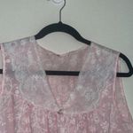 Vintage 1960s Barbiecore Pink Floral Sleeveless Nightgown Pajama Lingerie Size L Photo 1