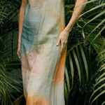 NWOT STAUD Laura Linen Boho Maxi Tank Dress sz S Blue Photo 0