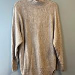 Magaschoni  Sweater Long Sleeve Mock Neck Tunic Knit in Tuscan Heather(Tan) M EUC Photo 2