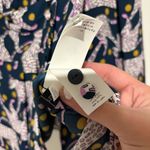 Kate Spade  Panther animal print Dot‎ Wrap Blouse Blue Purple size 6 Photo 6