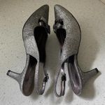 Karen Scott NWOT Georgette Glitter Slingback Pumps in Metallic Grey 6 US Photo 6