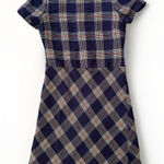 Brooks Brothers Dress Size 4 Plaid Wool Drop Waist Dress Short Sleeve Preppy Photo 0