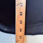 CAbi  Black Floral Short Sleeve Blouse Womens S Boho Flowy Sheer Classic Photo 3