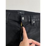 7 For All Mankind Coated Black High Waist Ankle Skinny Jeans Women's Size 29 Photo 6
