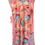 NWT Free People Movement All That Hoodie Coverup Sz Large Pink Swirl Sleeveless Photo 0