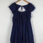 Free People Hailey Blue Oversized Ruffle Gauzy Mini Dress Small Photo 2