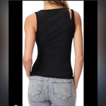 Paige Nwt  yuzu black cutout tank $140 minimalist classic designer boho revolve Photo 3