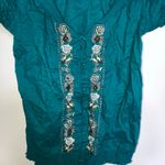 Charlotte Russe 🆕 CR Floral Turquoise Off the Shoulder Top Photo 1