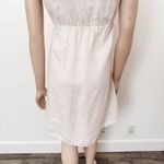 United Colors Of Benetton [] Cream Sleeveless Linen A-Line Mini Dress Sz Large L Photo 7