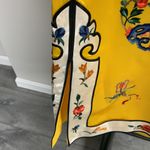 🚫SOLD🚫Vintage Gold Hand Embroidered Silky Kimono with Flower Frog Buttons Size M Photo 6