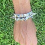 2 pcs Gothic Y2K Rivet Spike Bead Spike Punk Bracelet Style Silver Plated Photo 0